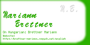 mariann brettner business card